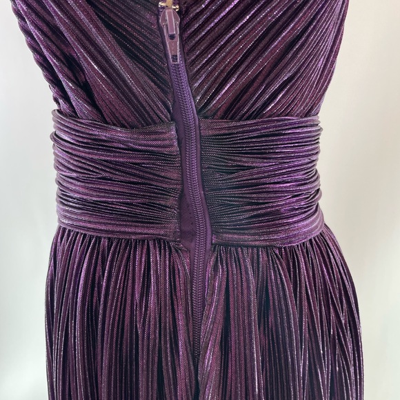 Bronx & Banco Purple Florence One Shoulder Maxi Grecian Gown, S (US 4) - Picture 8 of 15
